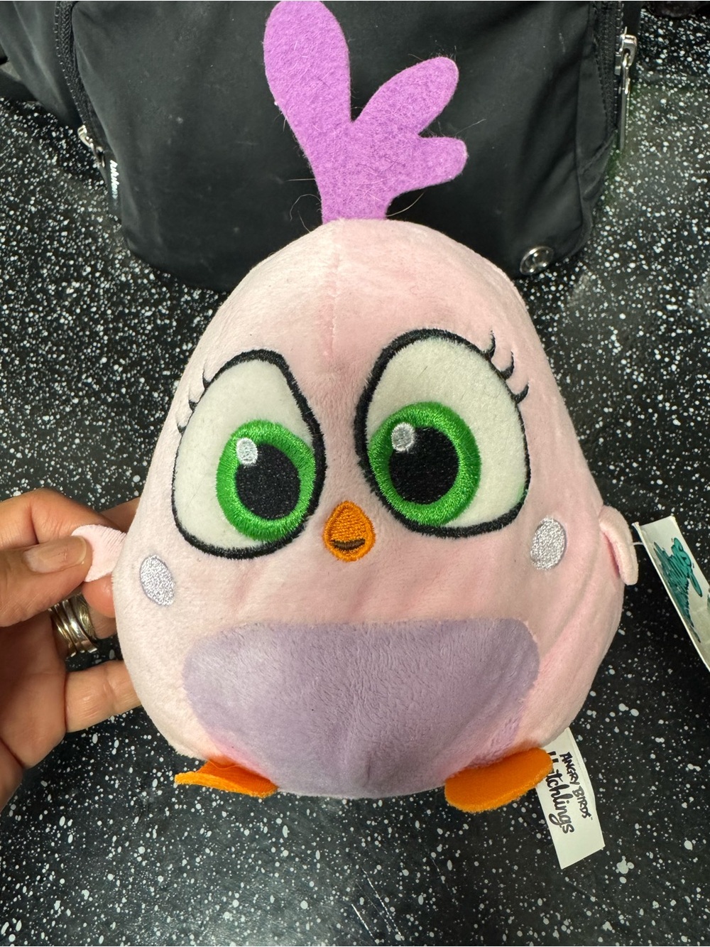 Pink Plush Small Pet Toy with Green Eyes - Angry Birds The Movie 2